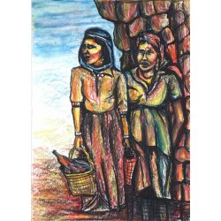 ציור מגיר ופחם – נשים