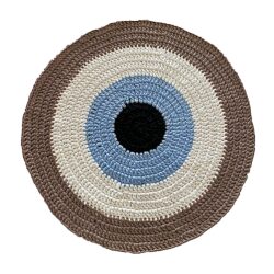 שטיח טריקו בדוגמאת עין בעבודת יד