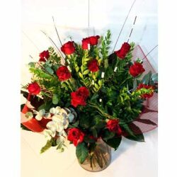זר פרחים מס’ 31 ורדים אדומים