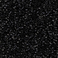 חרוזים , Miyuki Delica Japanese Seed Beads 11/0 Black DB10