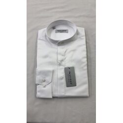 חולצה NAVIERO לבנה בגזרה SLIM FIT צווארון סיני