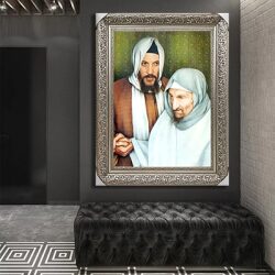 1110 – ציור של בבא סאלי ובבא ברוך להדפסה על קנבס או זכוכית מחוסמת