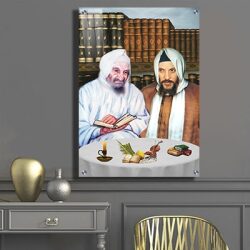 1146 – תמונה של בבא סאלי ובבא ברוך יושבים סביב שולחן
