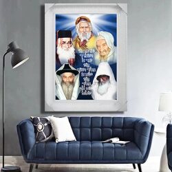 1212 – תמונה מעוצבת של הרבנים משפחת אבוחצירא בשילוב ברכת הכהנים