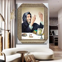 1214 – ציור מיוחד של בבא סאלי מתפלל על קנבס או זכוכית