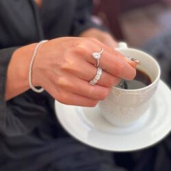 טבעת כסף –  טבעת אלכס משובצת זרקון