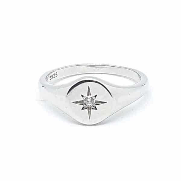 טבעת כסף “כוכב הצפון”