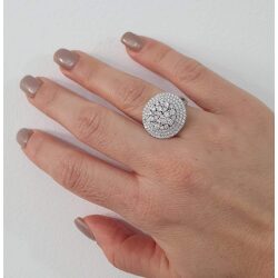 טבעת כסף – מיקה – משובצת אבני זרקון