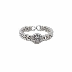 טבעת כסף “ניה” עם זרקון לבן