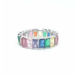 טבעת כסף “Rainbow”