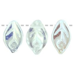 חרוזים עלה, Czech Leaves 12/7mm Color Crystal AB 101-127-X0003