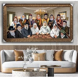 3043 – ציור מיוחד של כל הרבנים לשושלת משפחת אבוחצירא להדפסה על זכוכית או קנבס