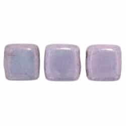 חרוזים טיל, Tile Bead 2-Hole 6 x 6 mm Luster Opaque Amethyst 250-66-P15726