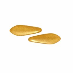 חרוזים דגר 2 חורים,Two Hole Daggers Beads 5/16mm 280-516-K0173 Matte – Metallic Goldenrod