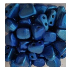 חרוזים ניב ביט, Nib-Bit 6/5mm 2 Hole Bead, 377-65-24203 Metalust – Crown Blue