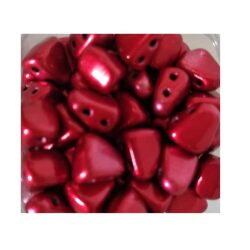 חרוזים ניב ביט, Nib-Bit 6/5mm 2 Hole Bead, 377-65-24209 Metalust – Lipstick Red