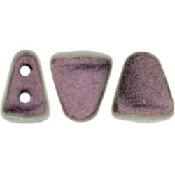 חרוזים ניב ביט, Nib-Bit 6/5mm 2 Hole Bead, 377-65-79086 NIB-BIT 6 x 5mm : Metallic Suede – Pink