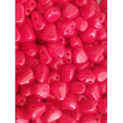 חרוזים ניב ביט, Matubo Nib-Bit 6/5mm 2 Hole Bead, 377-65-9320 Opaque Red