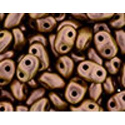 חרוזים מיני דו , MiniDuo 4 x 2mm Polychrome – Copper Rose 364-24-94100-50 GM/BG