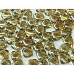 חרוזים סילקי, Silky Beads 2-Hole 6 x 6 mm Black Diamond Full Clarit 40020-22903