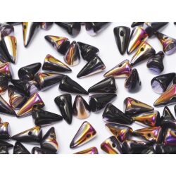 חרוזים, Spikes Beads 5x8mm 29500 Jet Sliperit Black Beads