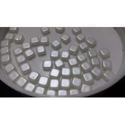 חרוזים טיל, Tile Beads 2-Hole 6 x 6 mm Color Pastel White CMTL-337 250-66-25001