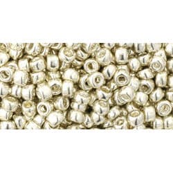 חרוזים , Toho 6/0 Japanese Seed Beads TR-06-558 Galvanized Aluminum