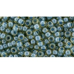 חרוזים , Toho 8/0 Japanese Seed Beads TR-08-953 Color Jonquil/Turquoise Lined