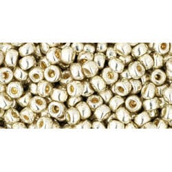 חרוזים , 8/0 Toho Japanese Seed Beads TR-08-PF558 Color Permanent Finish Galvanized Aluminum