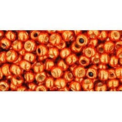 חרוזים , Toho 8/0 Japanese Seed Beads TR-08-PF562 Galvanized Saffron