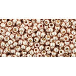 חרוזים , Toho 11/0 Japanese Seed Beads Galvanized Sweet Blush TR-11-PF552