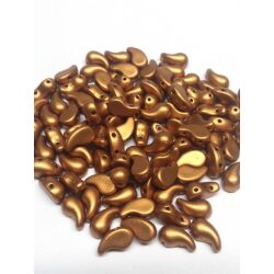 חרוזים זולי דו, Zoliduo Left Version 5x8mm 2 Hole Bead, 01740 Brass Gold