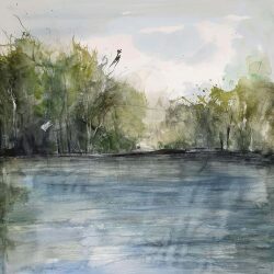 ציור מקורי אגם