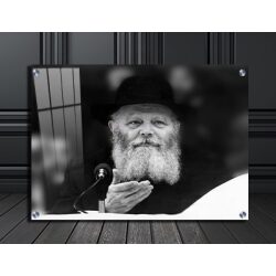 354 – תמונה של הרבי מליובאוויטש מושיט את היד בשחור לבן