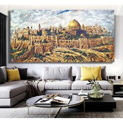 2004 – ציור של חומות ירושלים להדפסה על קנבס או זכוכית