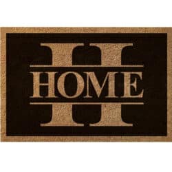 שטיח סף לדלת מסיבי שחור טבעי 45/75 home