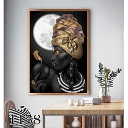 תמונה מעוצבת דגם אפריקאית בצל הירח