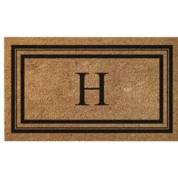 שטיח סף לדלת מסיבי שחור טבעי 45/75 H