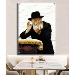 752 – תמונה של הרבי מליובאוויטש מוחא כפיים להדפסה על קנבס או זכוכית מחוסמת