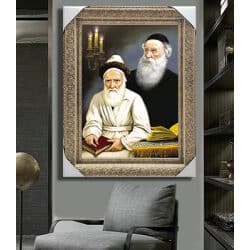 802 – ציור מיוחד של האדמו”ר הזקן – רבי שניאור זלמן מלאדי ואדמו”ר הצמח צדק – רבי מנחם מנדל שניאורסון