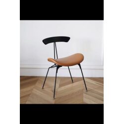 כיסא אוכל מושב קאמל דמוי עור ״ליאור״