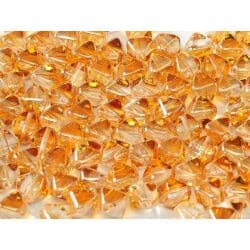 חרוזים ביקון, Bicone Beads 6 mm Crystal Apricot Medium 00030-29121