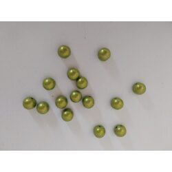 חרוזים צ’כי קבוצון, Two hole Cabochon Beads 7mm 396-06-05A09 Saturated Metallic Lime Punch