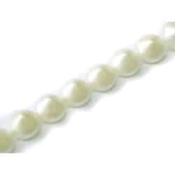 חרוזים צ’כי טיפ, Czech Tipp Beads 2-hole 8 mm 25001 Pastel White
