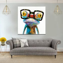 תמונת קנבס – צפרדע היפסטר