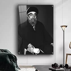 5352 – צילום אמיתי של בבא חאקי – רבי יצחק אבוחצירא בשחור לבן להדפסה על קנבס או זכוכית
