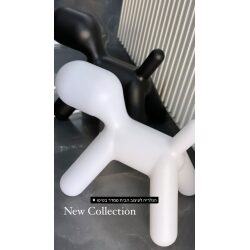 פסל כלב ייחודי לבן