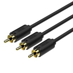 כבל  ז-ז  1.5 מ’ 3 3RCA M to 3 RCA M cable	 UNITEK