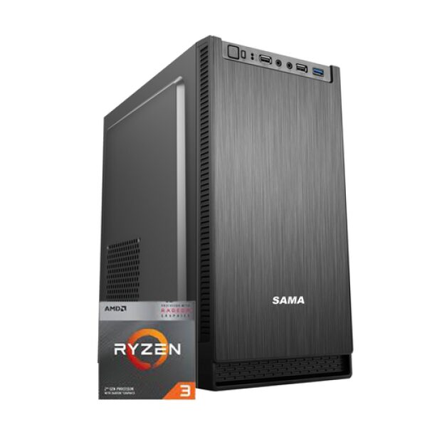 מחשב נייח  הכולל מעבד AMD Ryzen R3 3200G, זכרון 8GB, כונן 256GB SSD, לוח Asus,