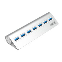 מפצל USB3.0 7-Port Aluminium Hub  UNITEK